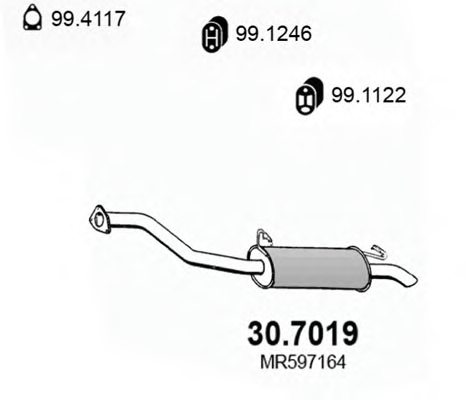 ASSO 30.7019 End Silencer